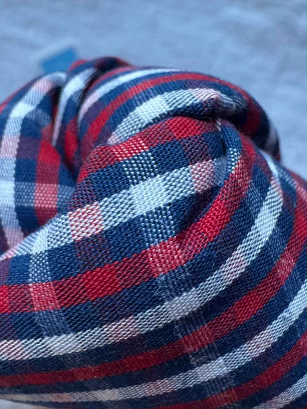 Draper James Red/White/Blue Picnic Plaid Knot Headband-NWT